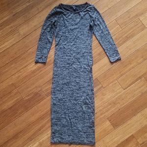 Black/silver maxi dress